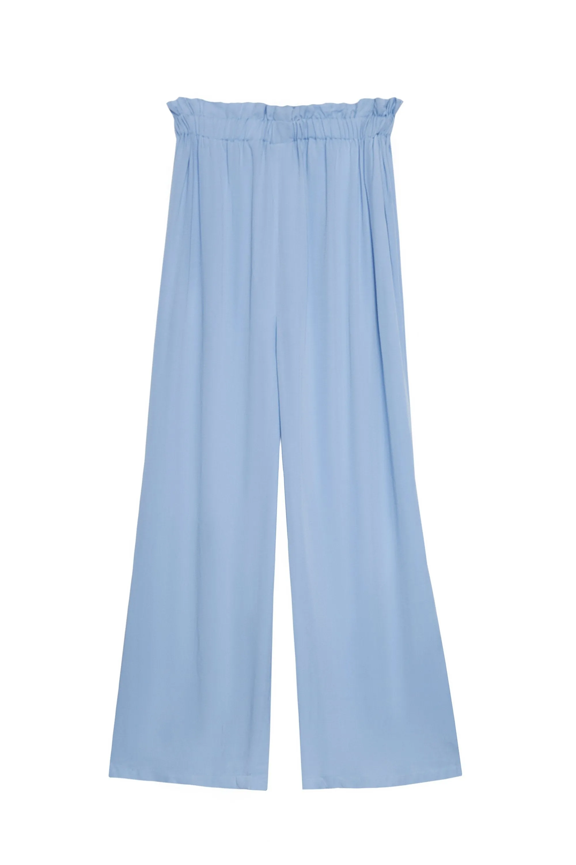 50% OFF  Flare pants with stretch waist blue