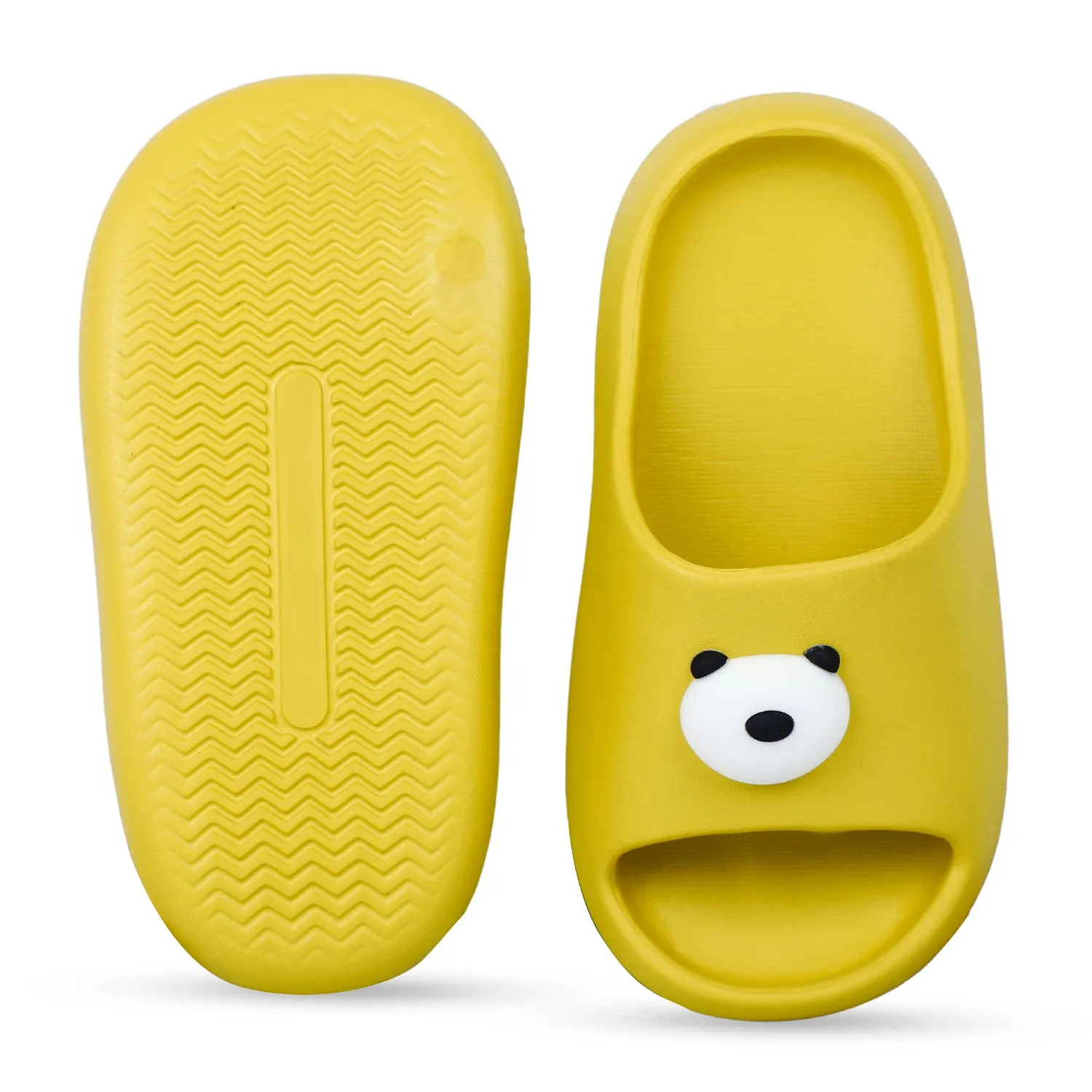 Baby Moo Panda Flip Flop Sliders - Lime Green