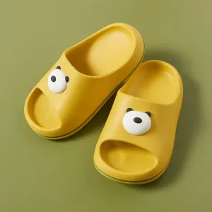 Baby Moo Panda Flip Flop Sliders - Lime Green