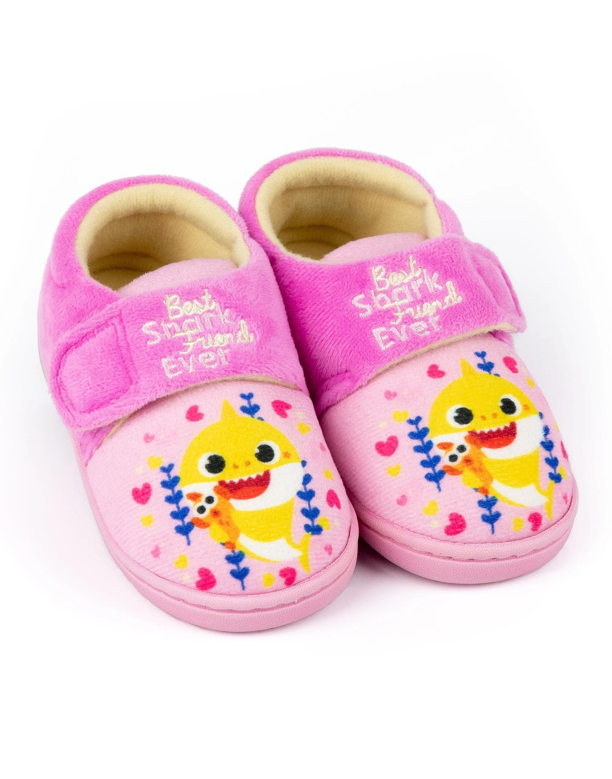 Baby Shark Girls' Pink Slippers