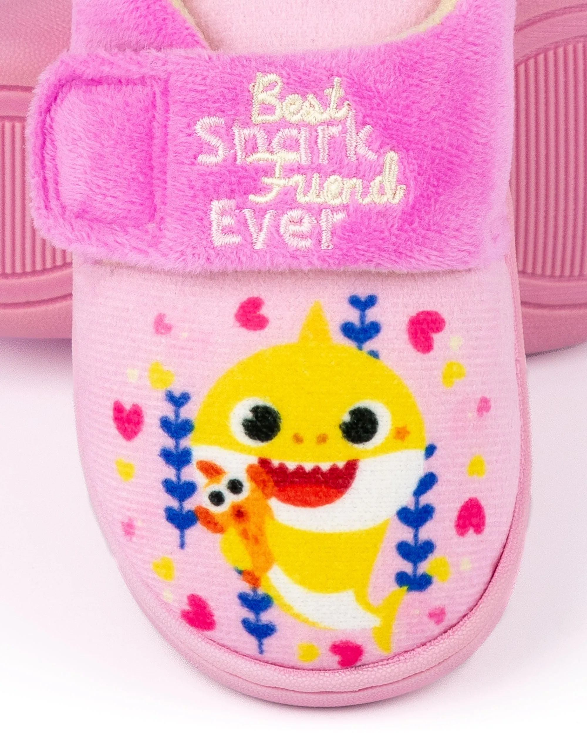 Baby Shark Girls' Pink Slippers