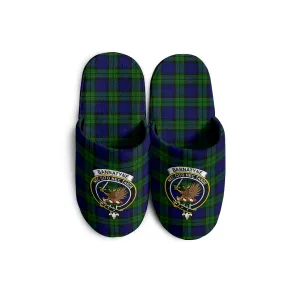 Bannatyne Tartan Home Slippers with Family Crest