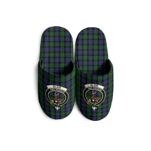 Blair Tartan Home Slippers with Family Crest