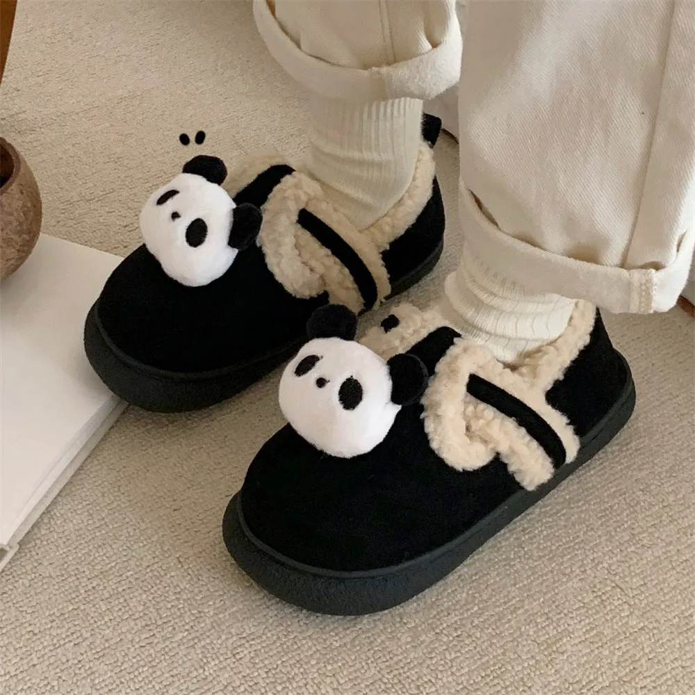 Boys And Girls Warm With Velvet Outdoor Cotton Slippers