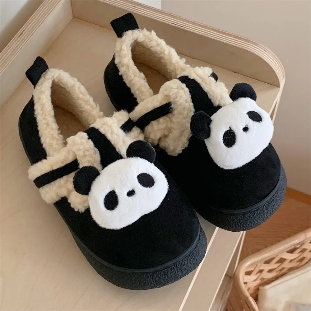 Boys And Girls Warm With Velvet Outdoor Cotton Slippers