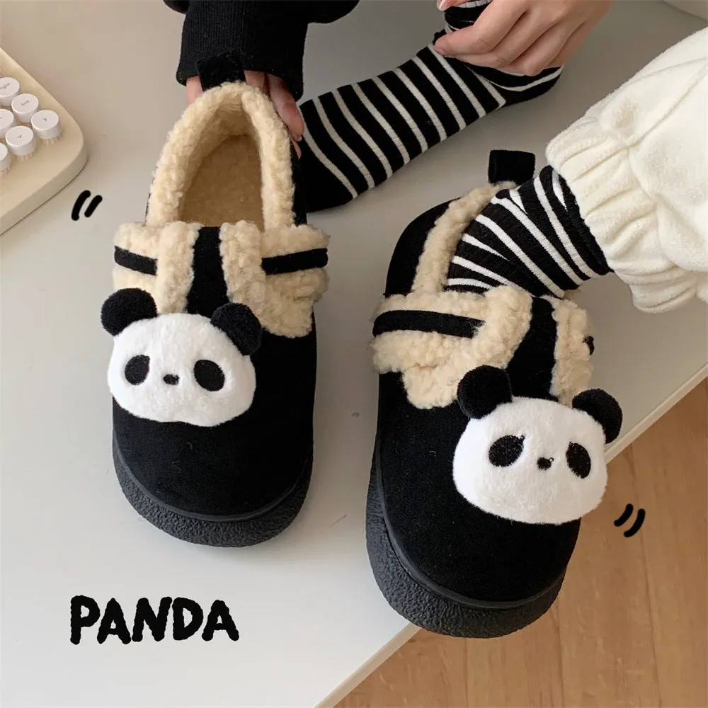 Boys And Girls Warm With Velvet Outdoor Cotton Slippers