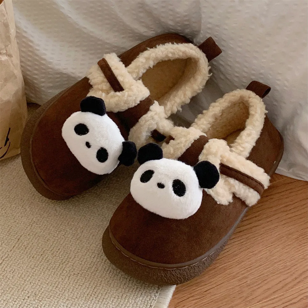 Boys And Girls Warm With Velvet Outdoor Cotton Slippers