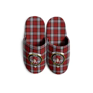 Brodie Dress Tartan Home Slippers with Family Crest