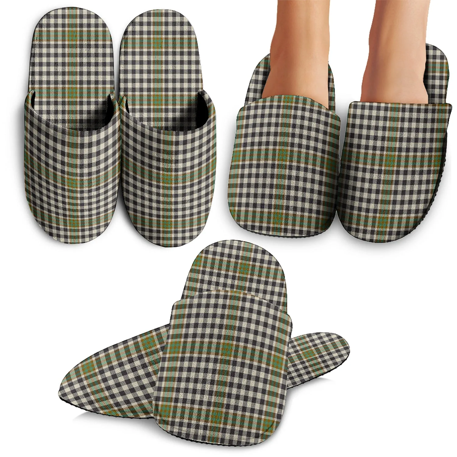 Burns Check Tartan Home Slippers