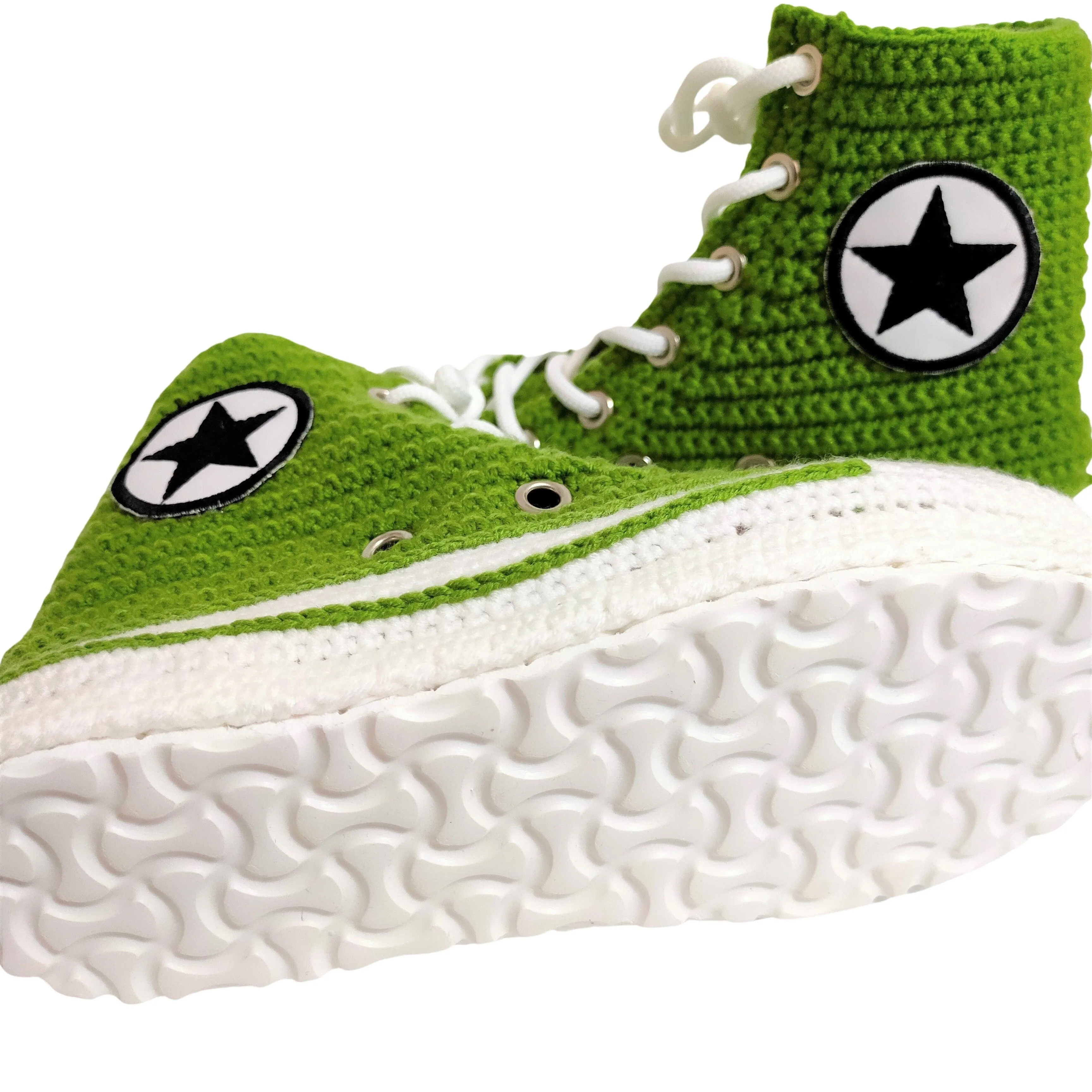 Converse Green Sneakers Plush Slippers Custom Canvas Classic Home Shoes