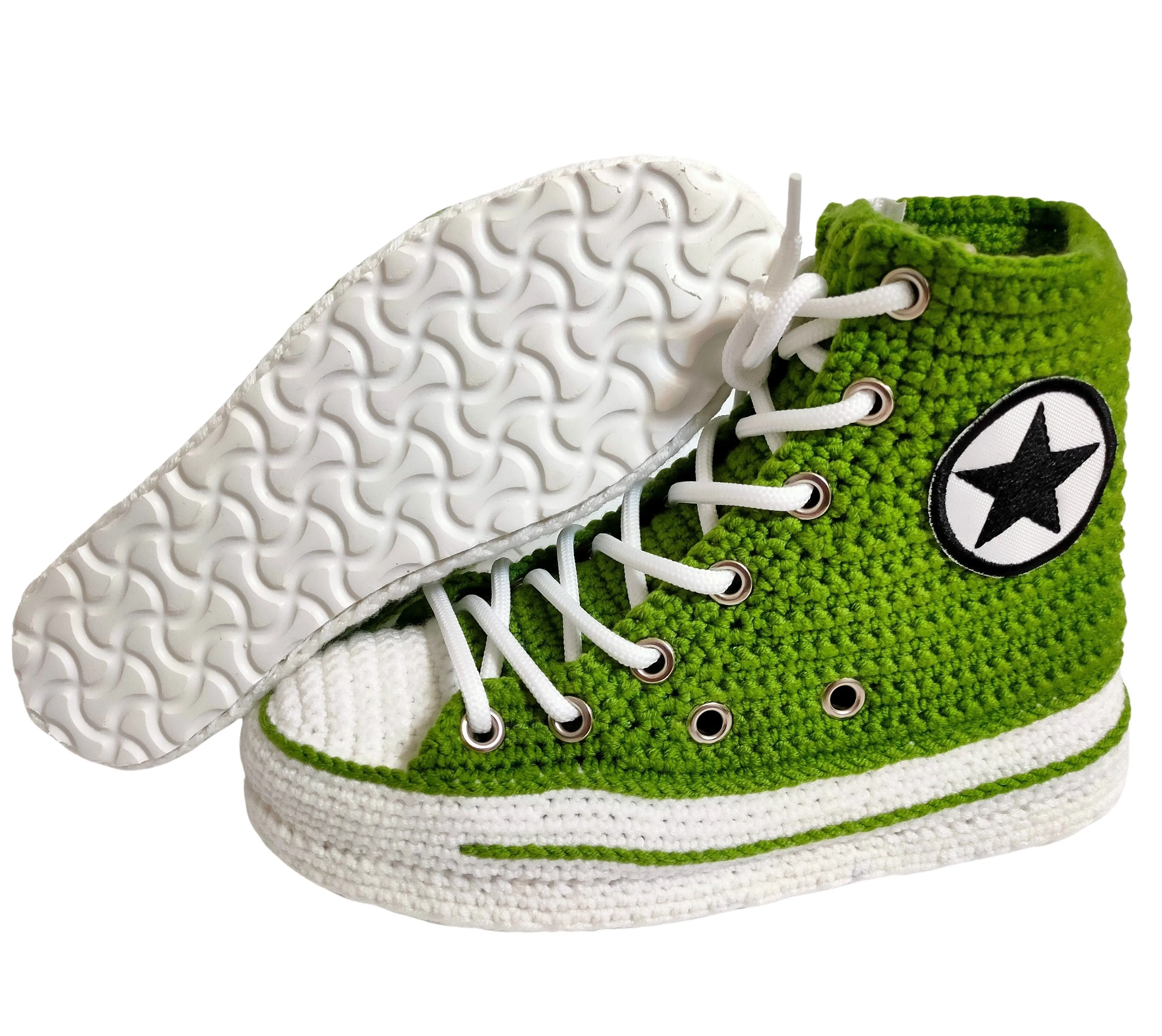 Converse Green Sneakers Plush Slippers Custom Canvas Classic Home Shoes