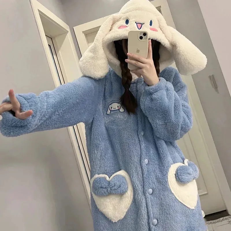 Cozy Winter Fluffy Cosplay Snuddie House Robe