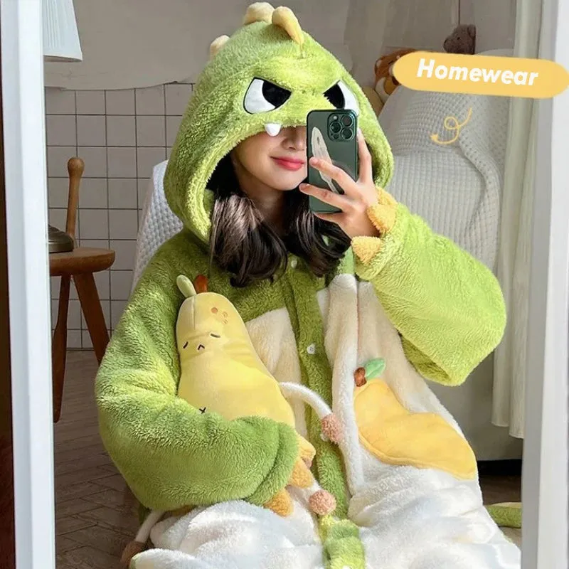 Cozy Winter Fluffy Cosplay Snuddie House Robe