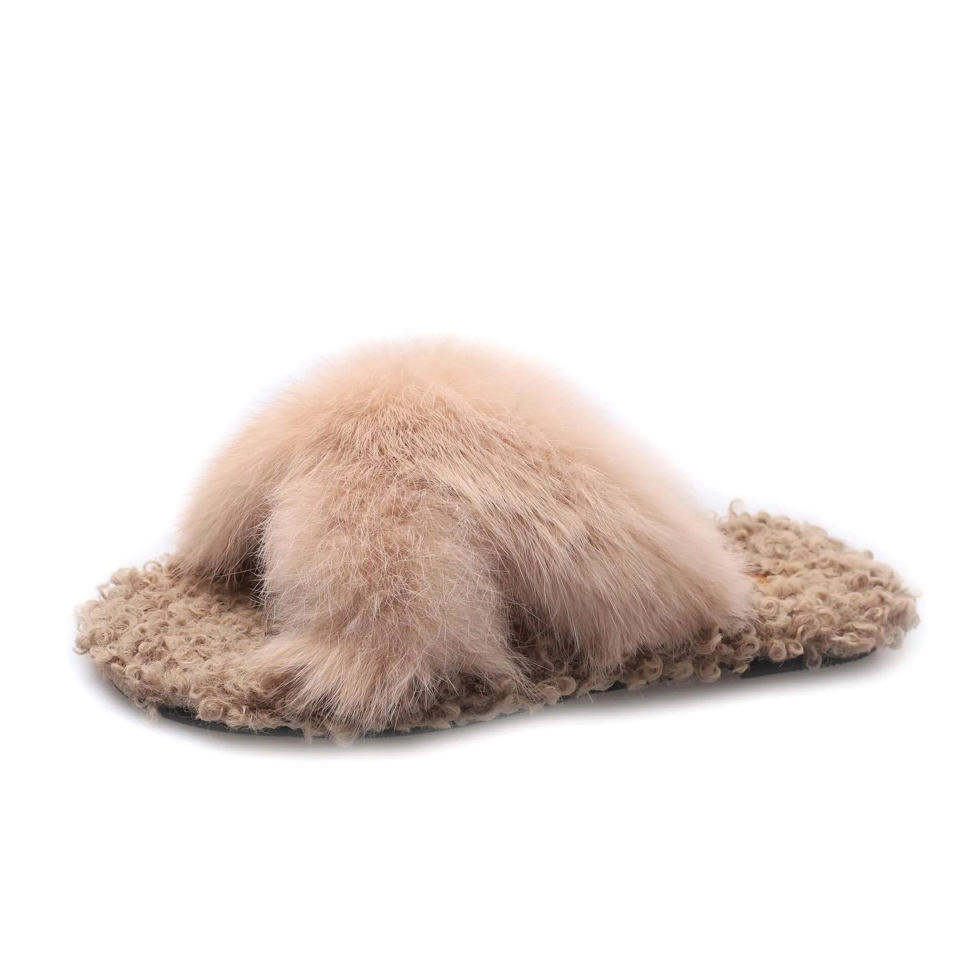 cute fluffy plush slippers