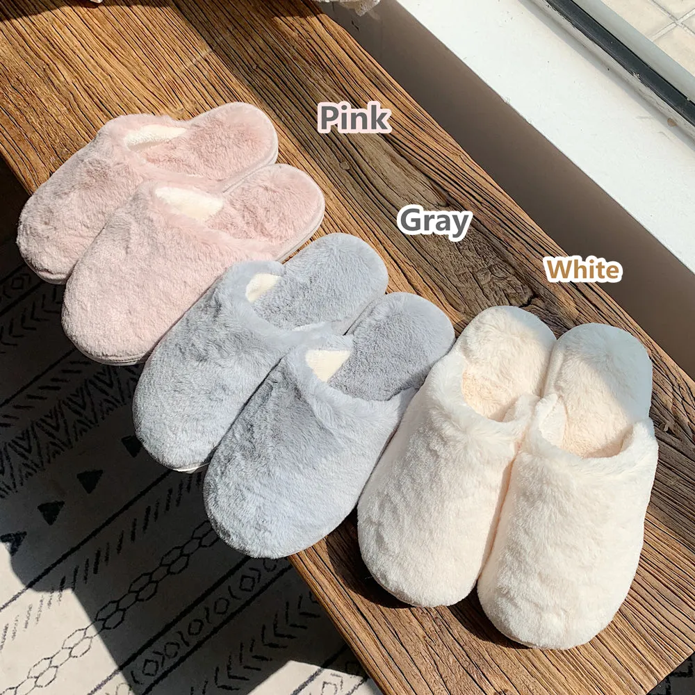 Fluffy Slip-on Slippers for Women