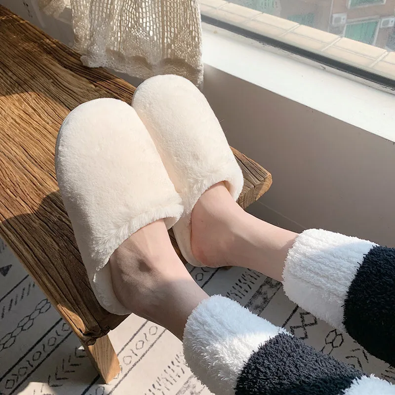 Fluffy Slip-on Slippers for Women