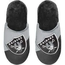 FOCO Men's NFL Las Vegas Raiders Big Logo Slipper