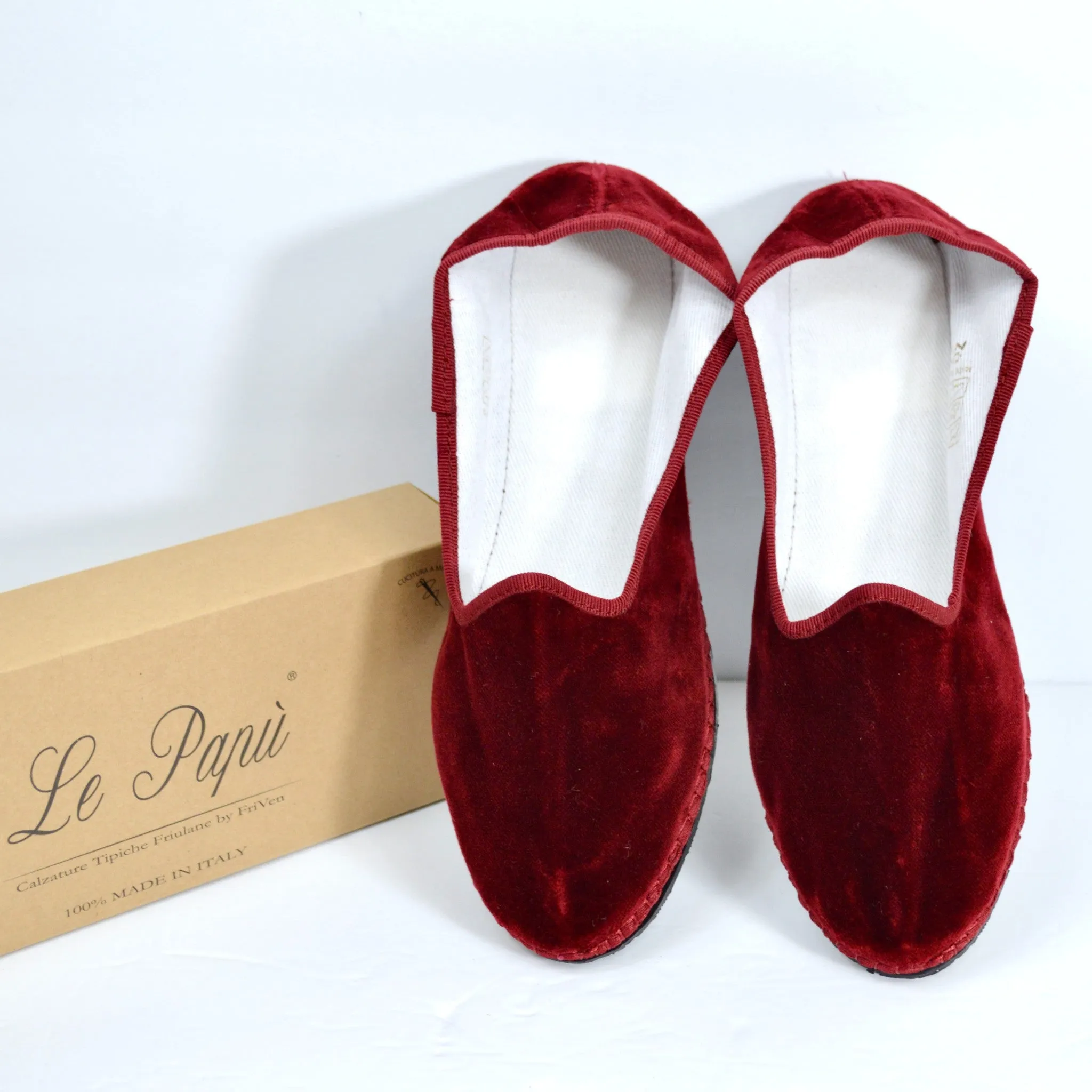 Friulane Velvet Slipper Shoes, Unisex, Made in Italy