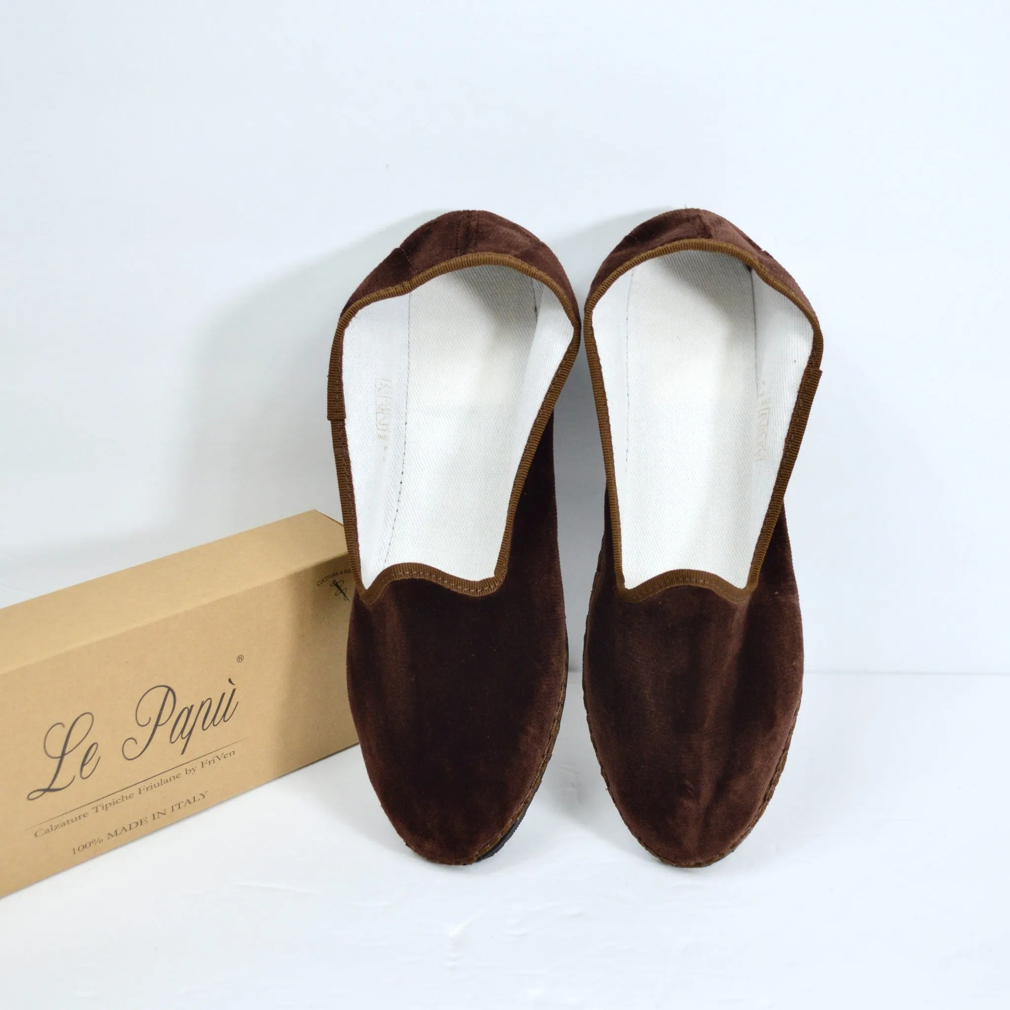 Friulane Velvet Slipper Shoes, Unisex, Made in Italy