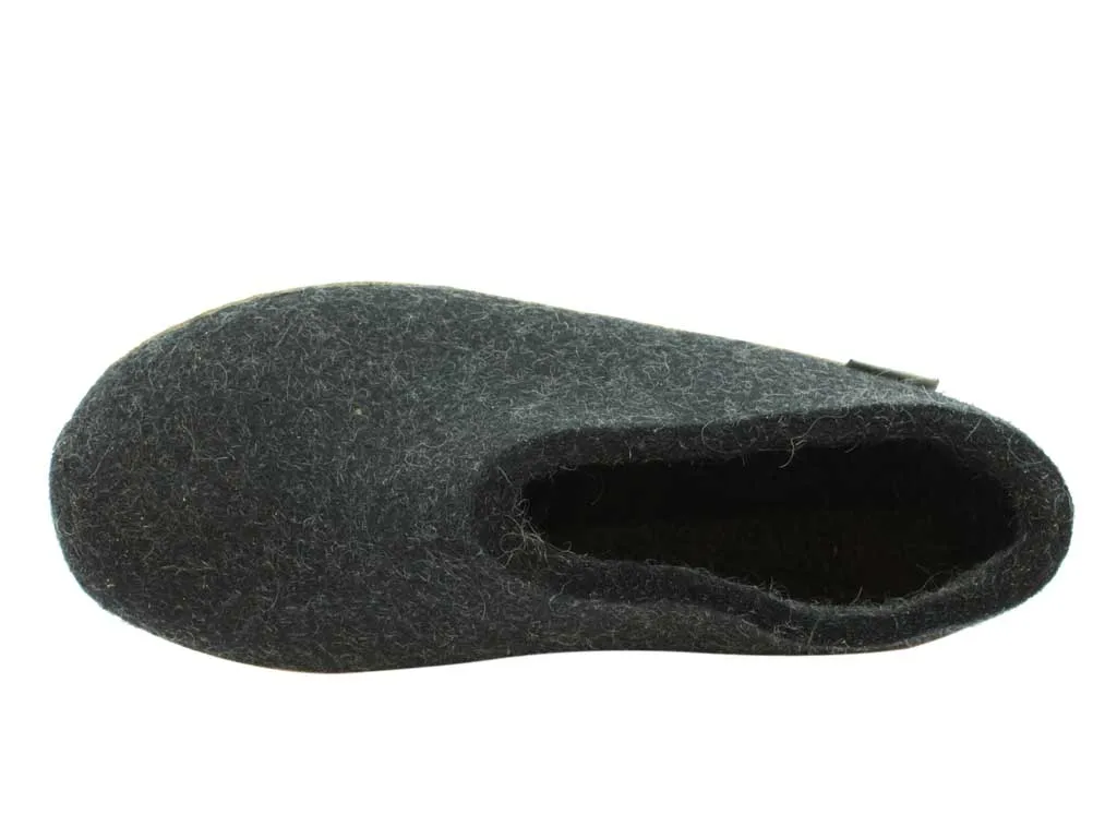 Glerups Closed Slippers Charcoal