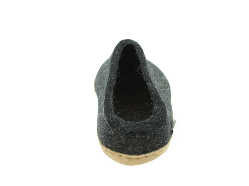 Glerups Slippers open heel Charcoal