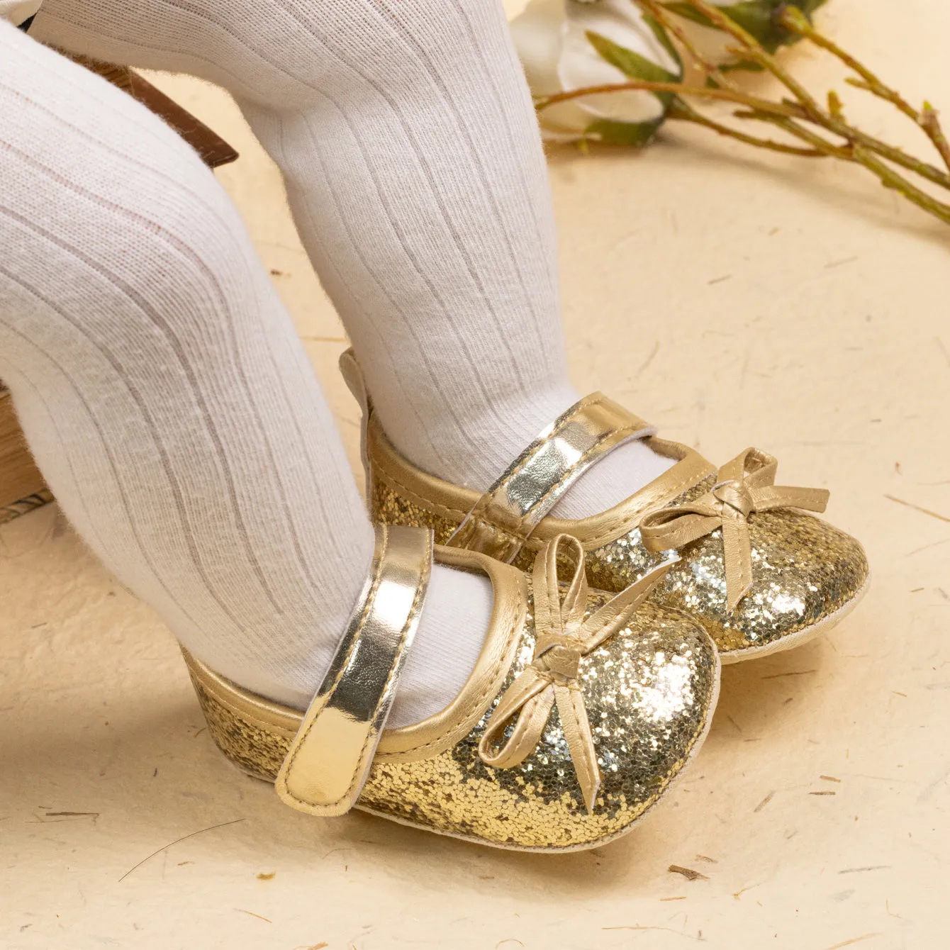 Golden Glitter Fairy Slippers