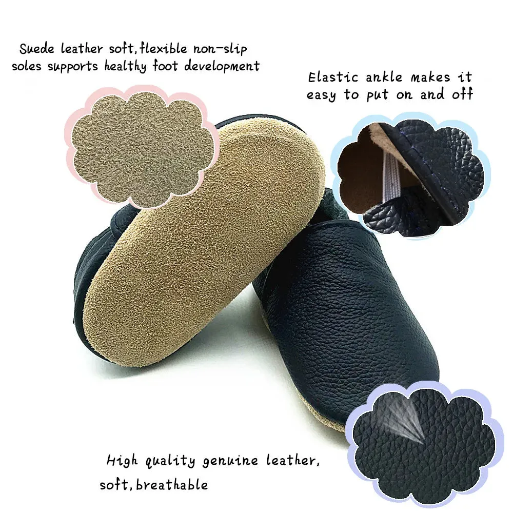 Leather Slipper Booties for Toddlers