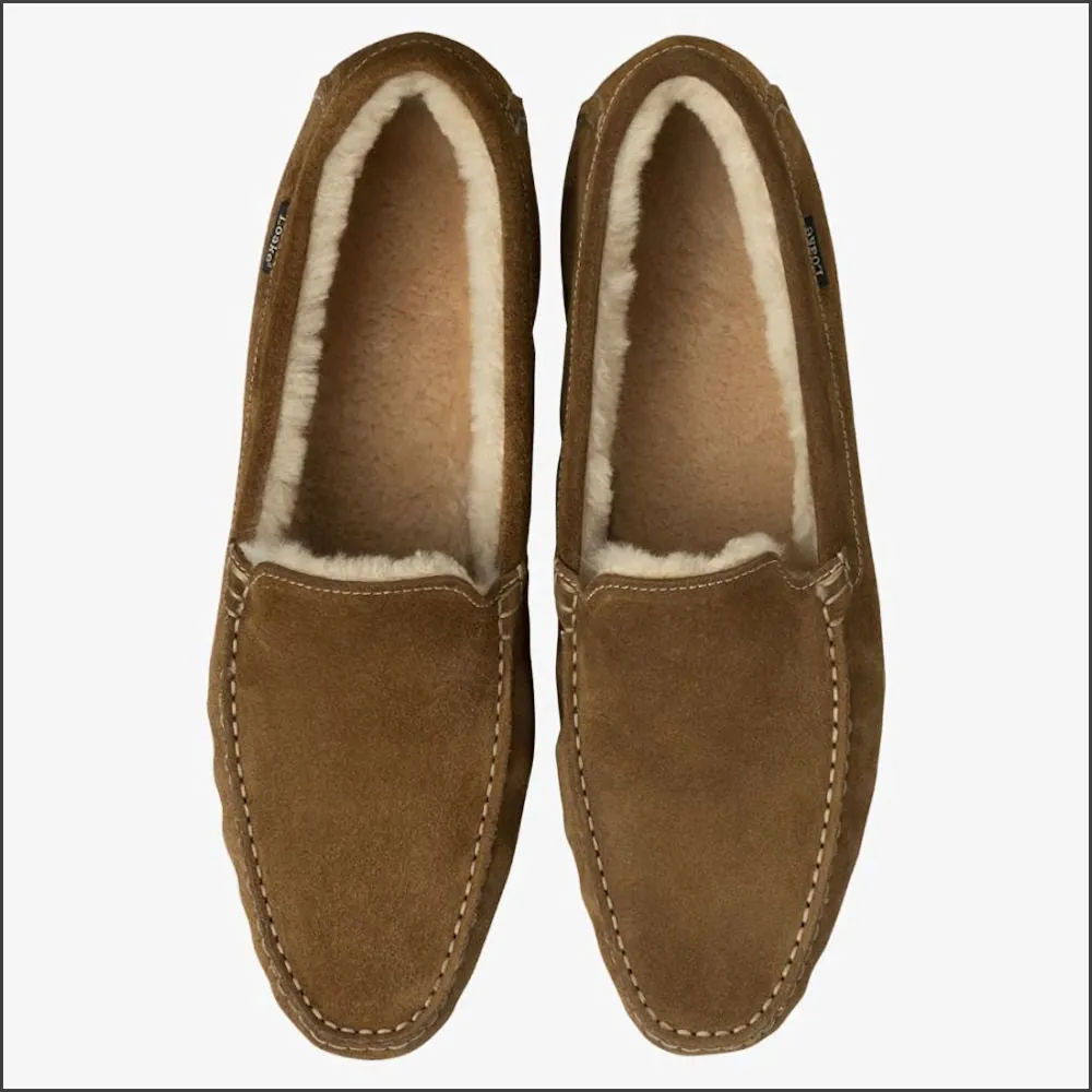 Loake Guards Tan Suede Slippers--