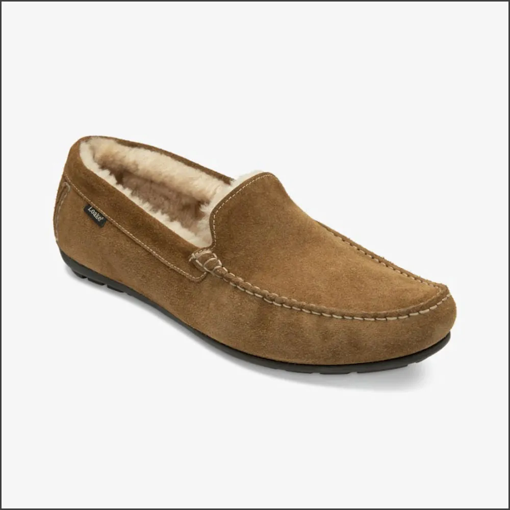 Loake Guards Tan Suede Slippers--