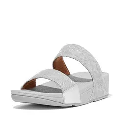 Lulu Glitz Slides Silver FitFlop