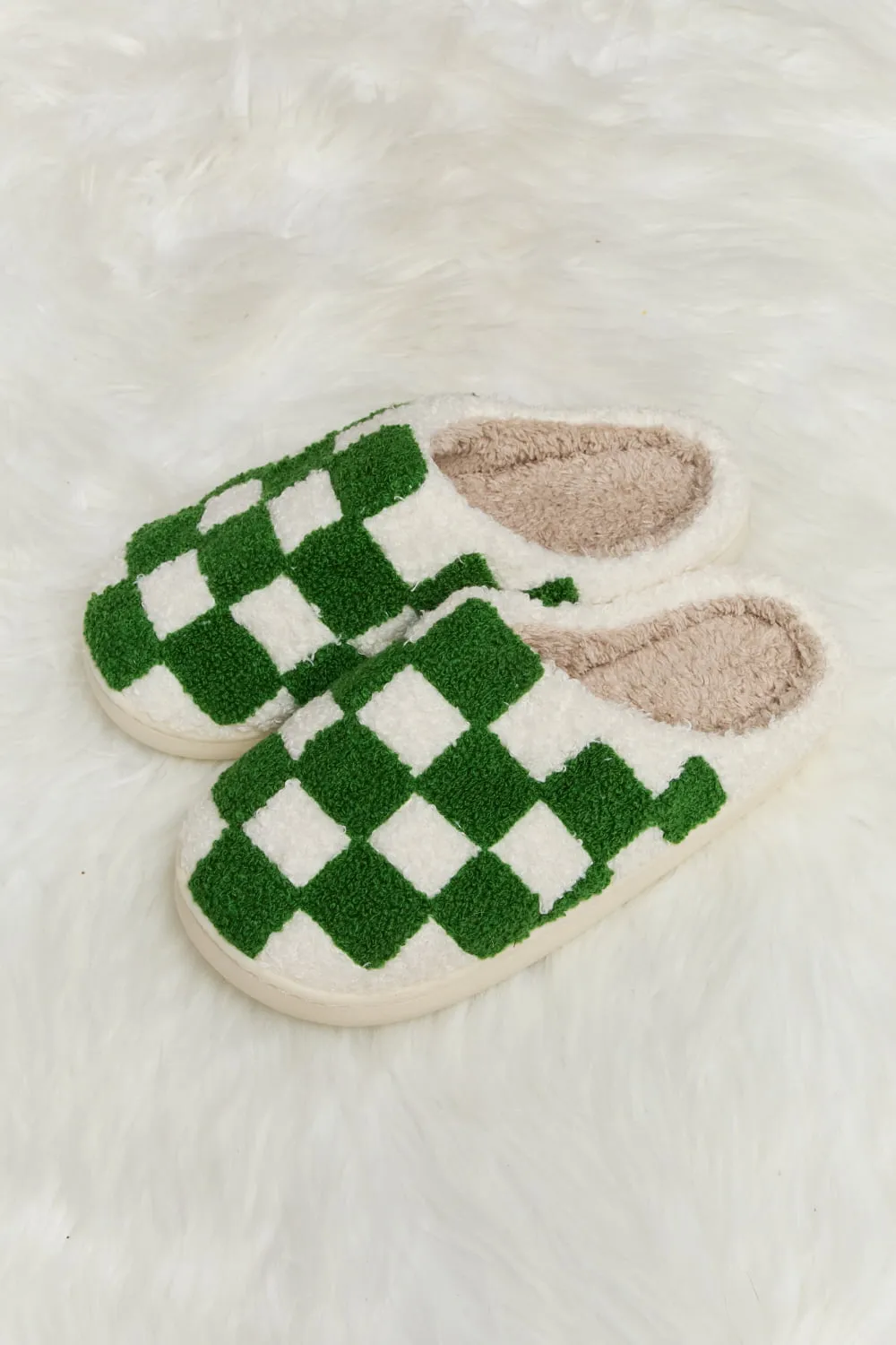 Melody Checkered Print Slippers