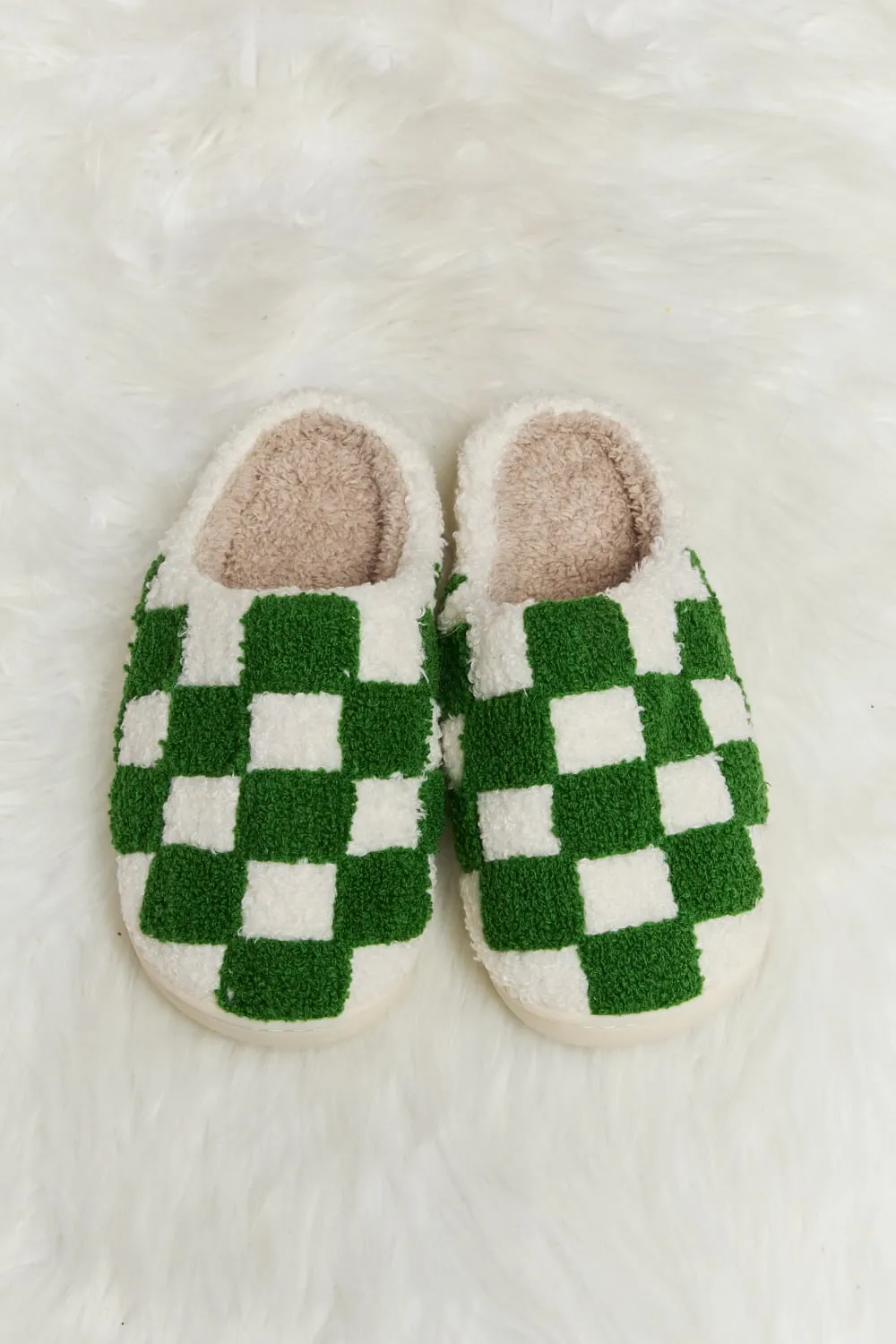 Melody Checkered Print Slippers