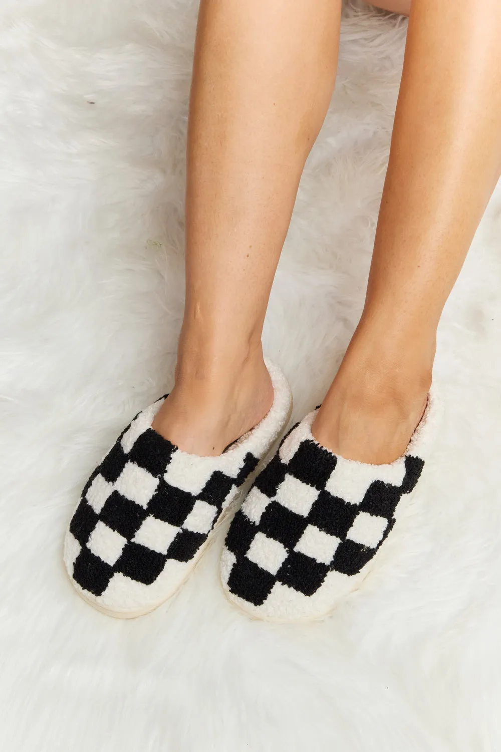 Melody Checkered Print Slippers