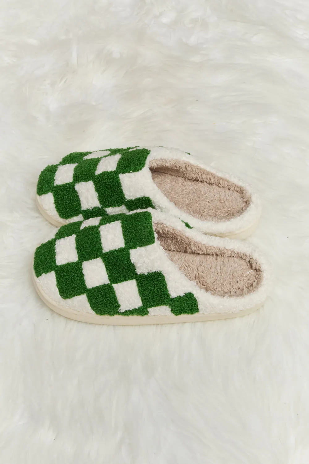 Melody Checkered Print Slippers