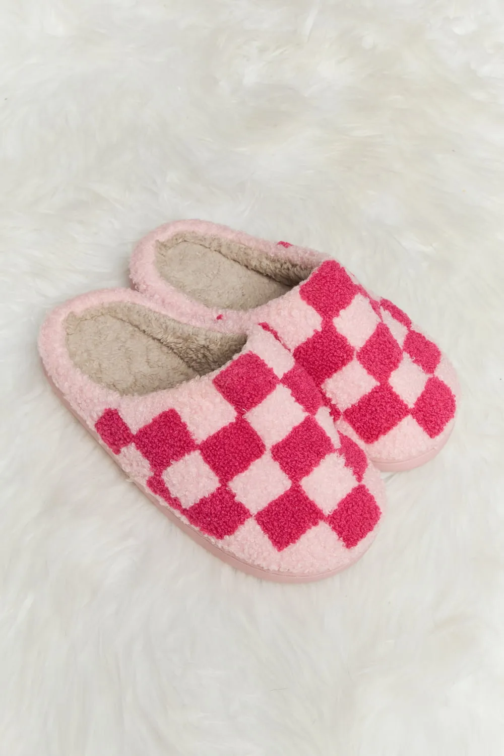 Melody Checkered Print Slippers