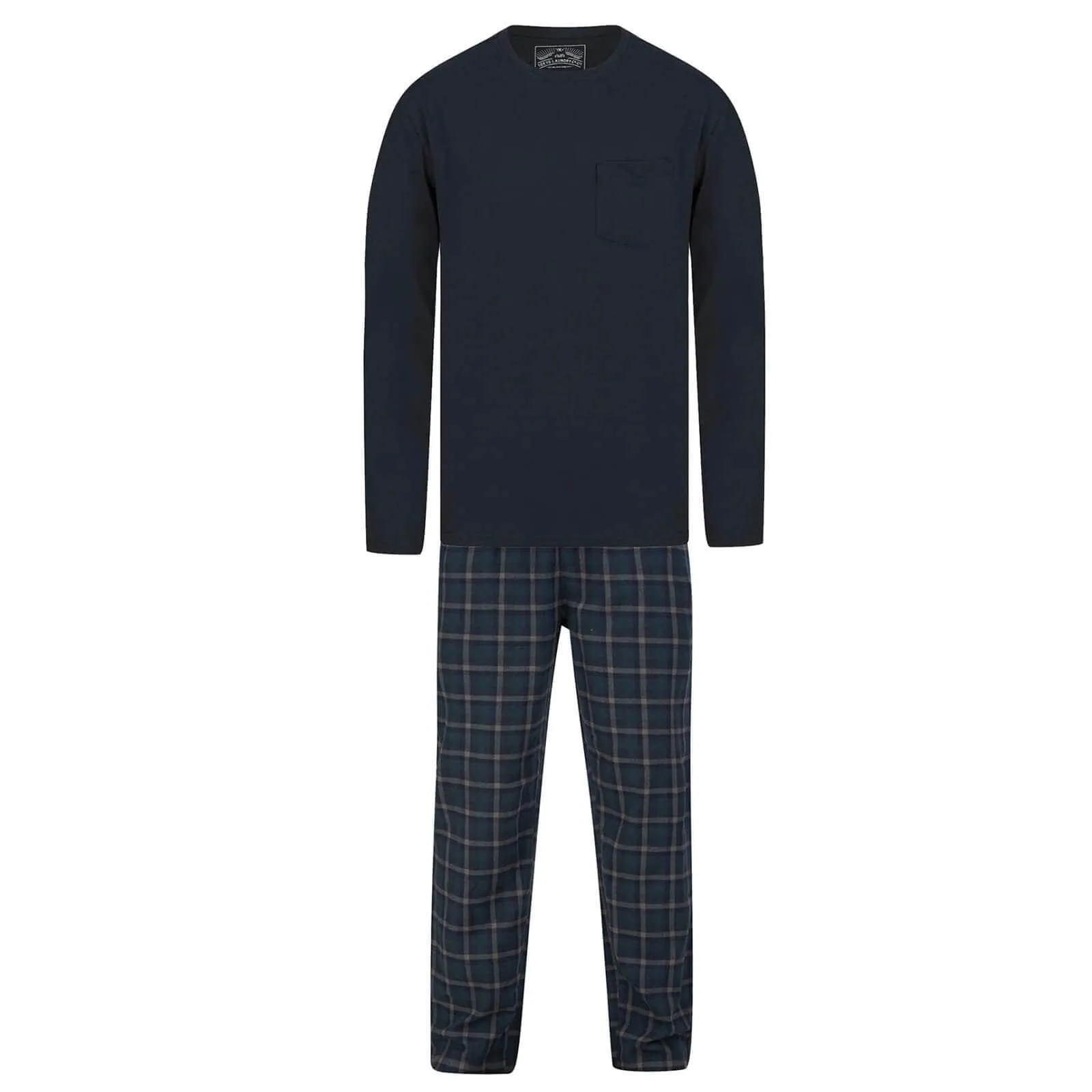 Mens Tokyo Laundry Checked Loungewear Pyjama Set