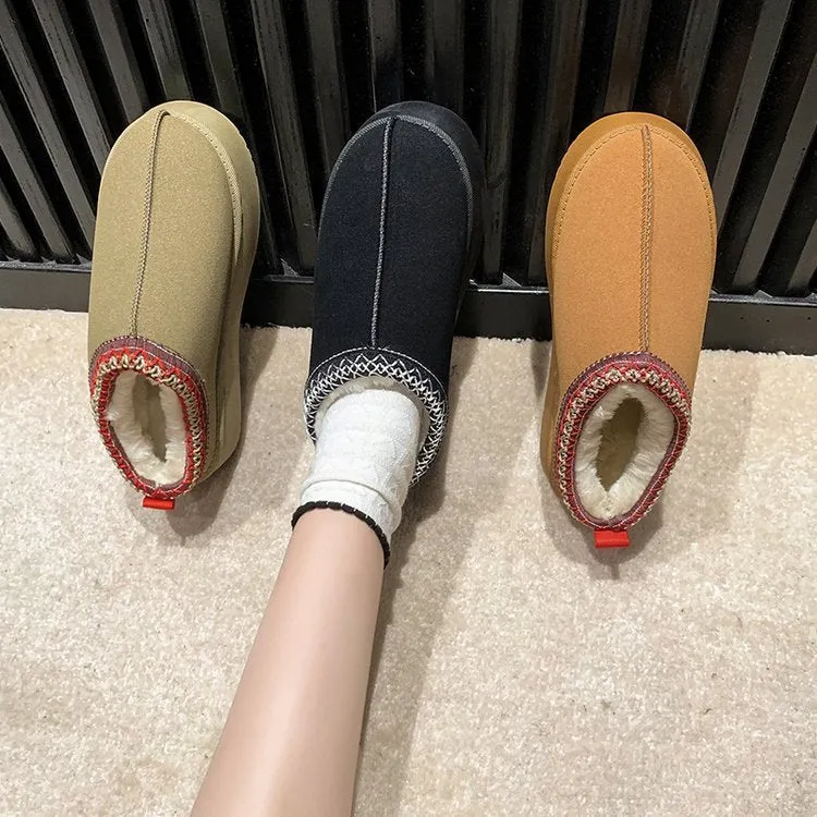 Owlkay Fashion Sponge Cake Thick Soles Warm Shoes