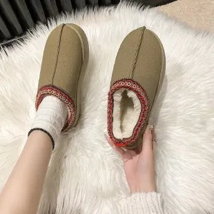 Owlkay Fashion Sponge Cake Thick Soles Warm Shoes