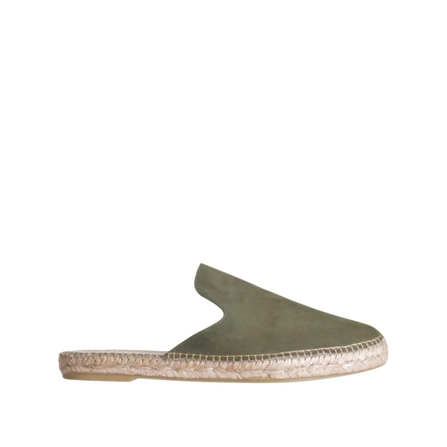 Plain Suede Leather Wedge Espadrille for Women - Ona-A