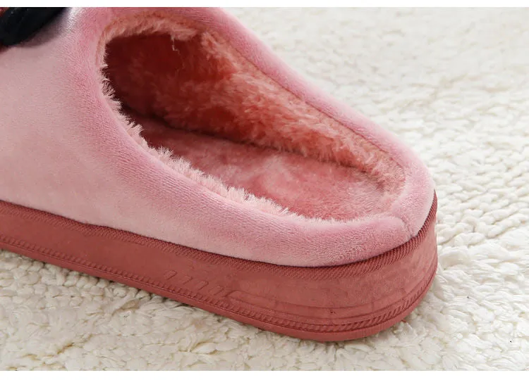 Plush Kitten Slippers for Women