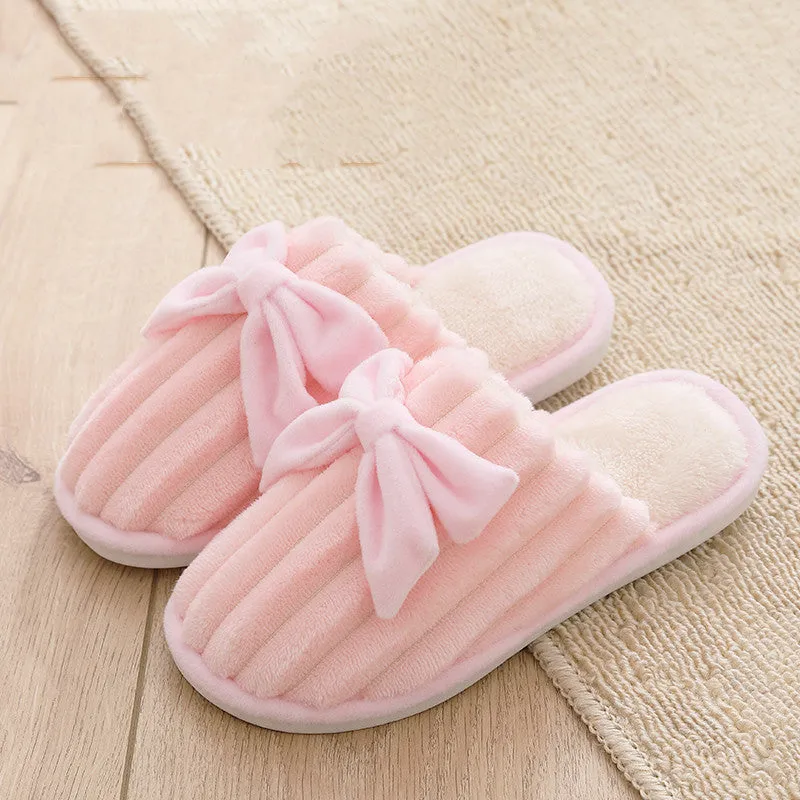 Plush Slippers with Ridges for Women