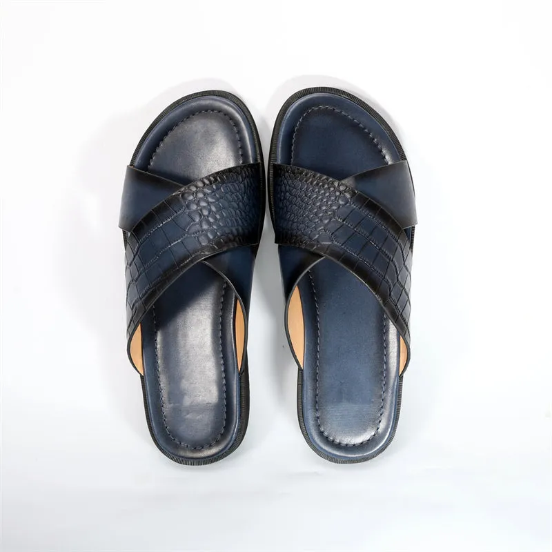 RomanLux Genuine Leather Casual Slippers