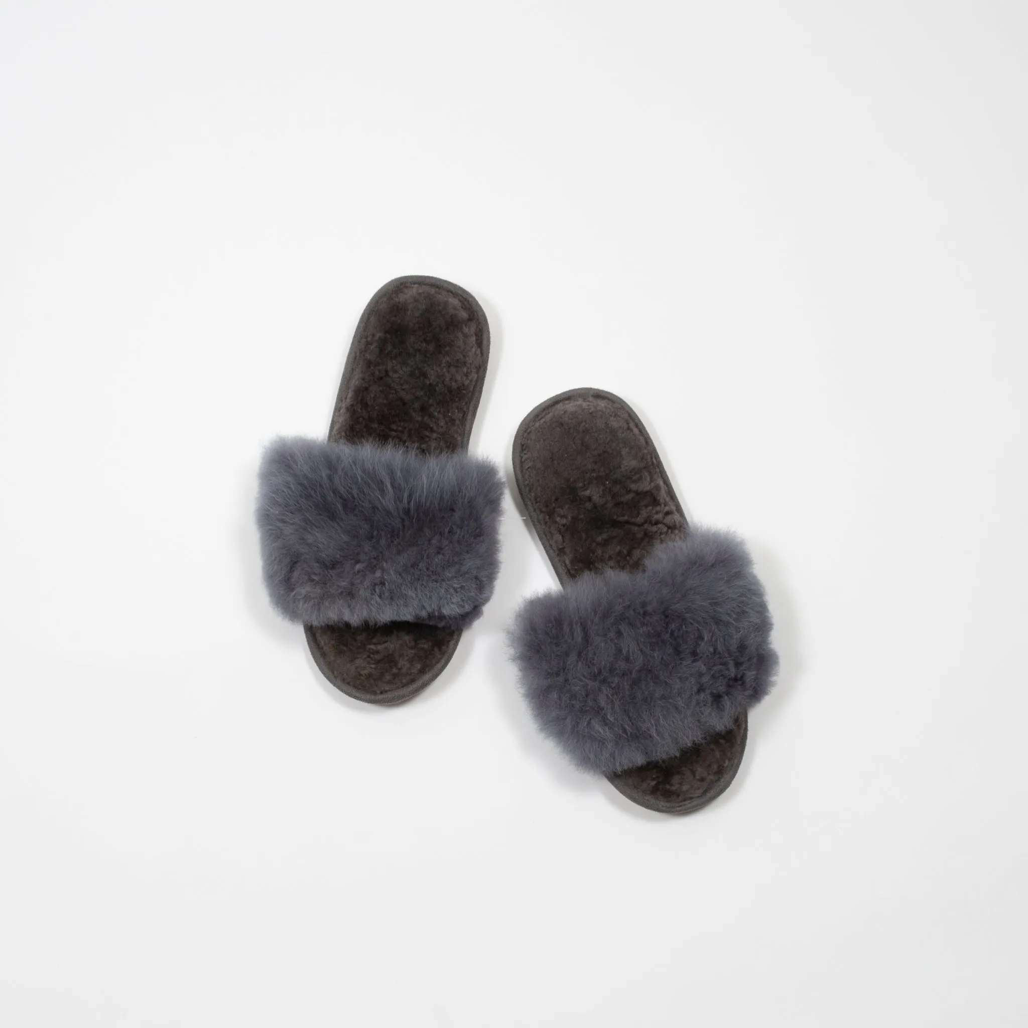 Samantha Holmes Alpaca Fur Slides