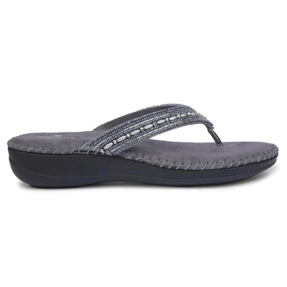 Senorita By Liberty Women STY-38 Grey Ethnic Sandal