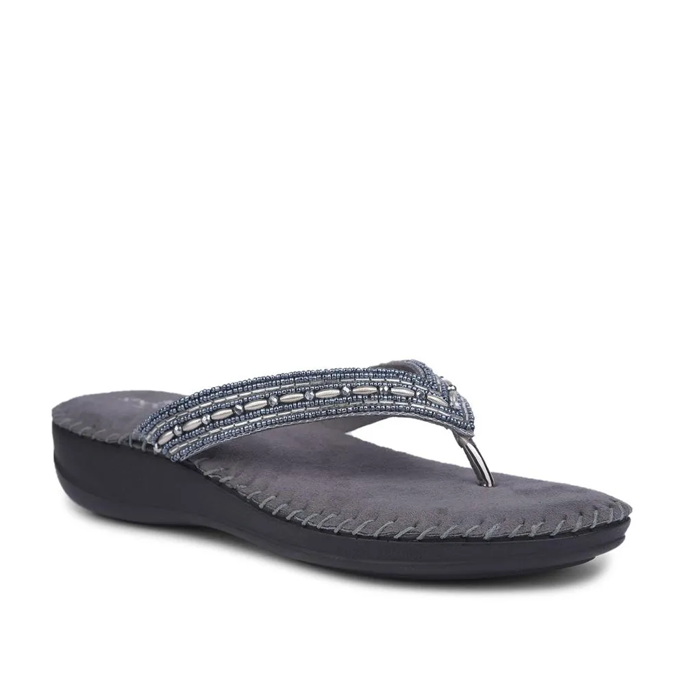 Senorita By Liberty Women STY-38 Grey Ethnic Sandal