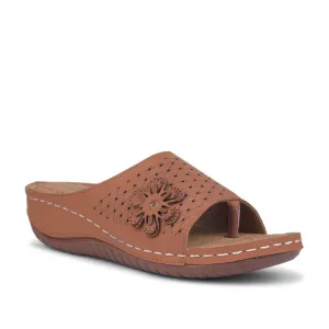 Senorita Casual Tan Slippers For Women MK-234 By Liberty