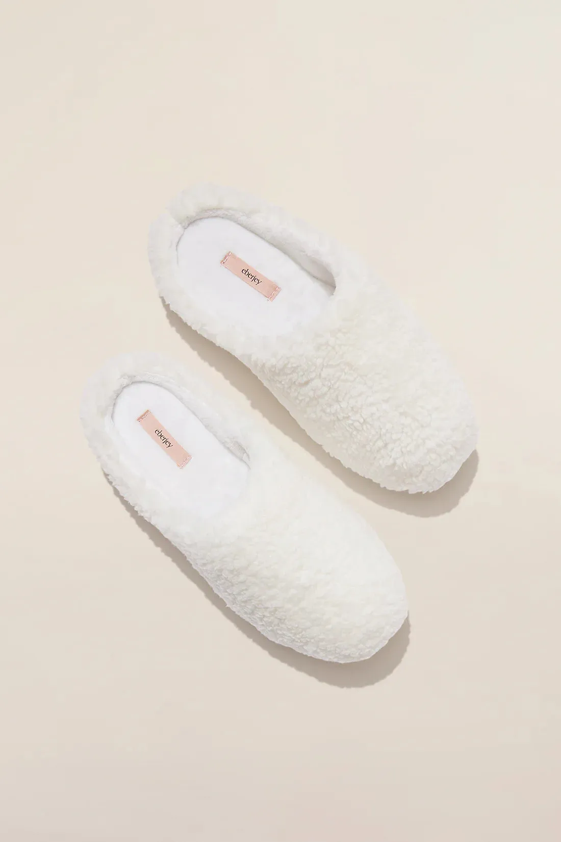 Sherpa Slippers in Ivory