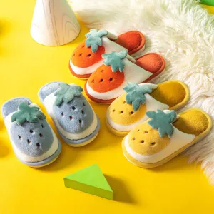 Strawberry Plush Slippers for Children