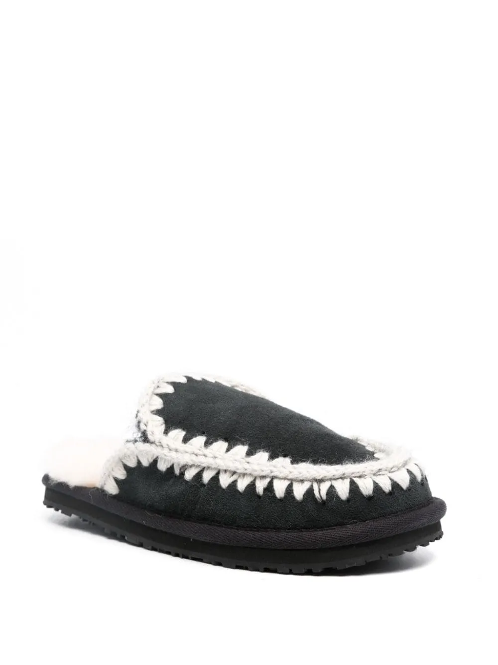 The Suede Shearling Slipper with Eskimo Stitch