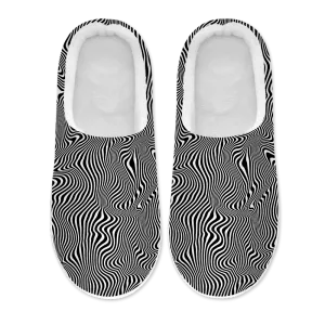 Trippy Wave Women's Plush Slippers